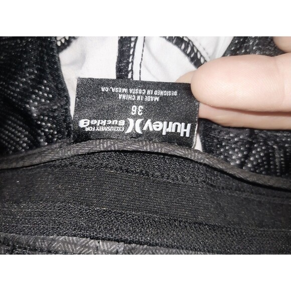 Hurley Men's 36 Phantom Hybrid Shorts Gray Black Stripe - Picture 7 of 9